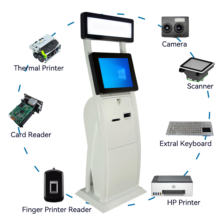 Self Service Touch Screen Kiosk Android OS Windows OS Touch screen interactive self payment kiosk machine hotel self check in self service 5
