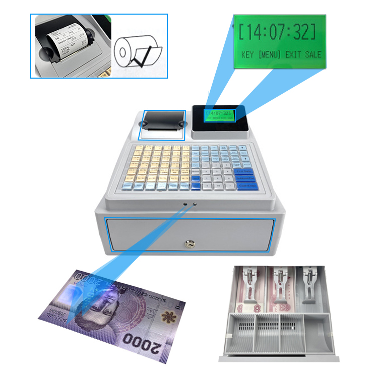 All in one Cash Box Printer Payment Cash Coin Register Device system for  Retail Store 5