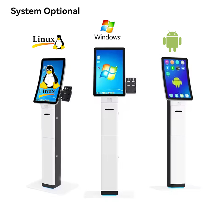 LX9045 OEM ODM Floor Standing 23.6 inch Curved Touch Screen All in one Service Self Ordering Payment Kiosk for Hotel 7
