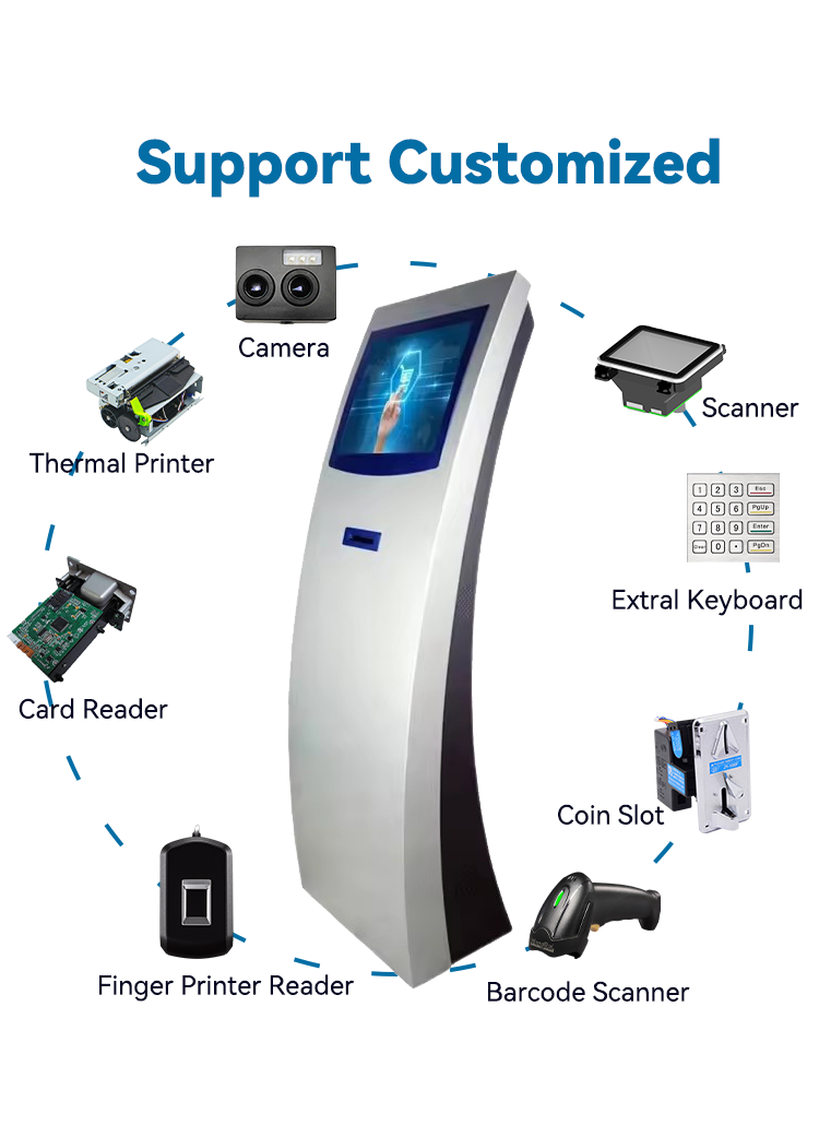 17inch touch screen ticket dispenser machine queue management system kiosk 5