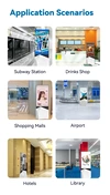 Floor Standing QLED Glass Double Sided Digital Ads Screen Digital Signal DIsplay 8