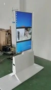 Floor Standing QLED Glass Double Sided Digital Ads Screen Digital Signal DIsplay 1