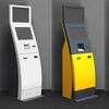 LX2030 Dual Screen Floor Standing Touch Screen A4 printer Card reader Bank Hospital Self service Kiosk support oem odm 9