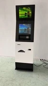LX2030 Dual Screen Floor Standing Touch Screen A4 printer Card reader Bank Hospital Self service Kiosk support oem odm 1