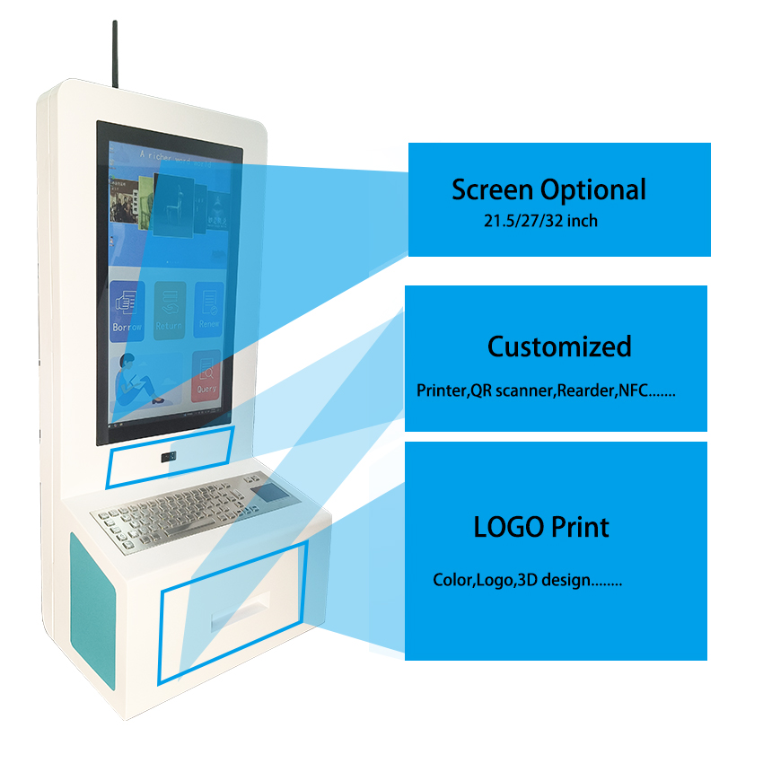 21.5 Inch POS Terminal Holder Desktop Wall Mount McDonald Kfc Food Ordering Kiosks Self Service Payment Kiosk Restaurant 4