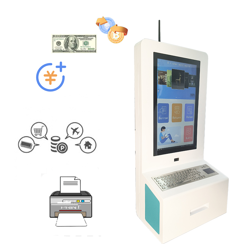 21.5 Inch POS Terminal Holder Desktop Wall Mount McDonald Kfc Food Ordering Kiosks Self Service Payment Kiosk Restaurant 2