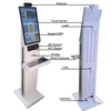 Factory OEM ODM Indoor Free Standing 19 Inch Touch Interactive Screen Kiosk with Metal Keyboard 5