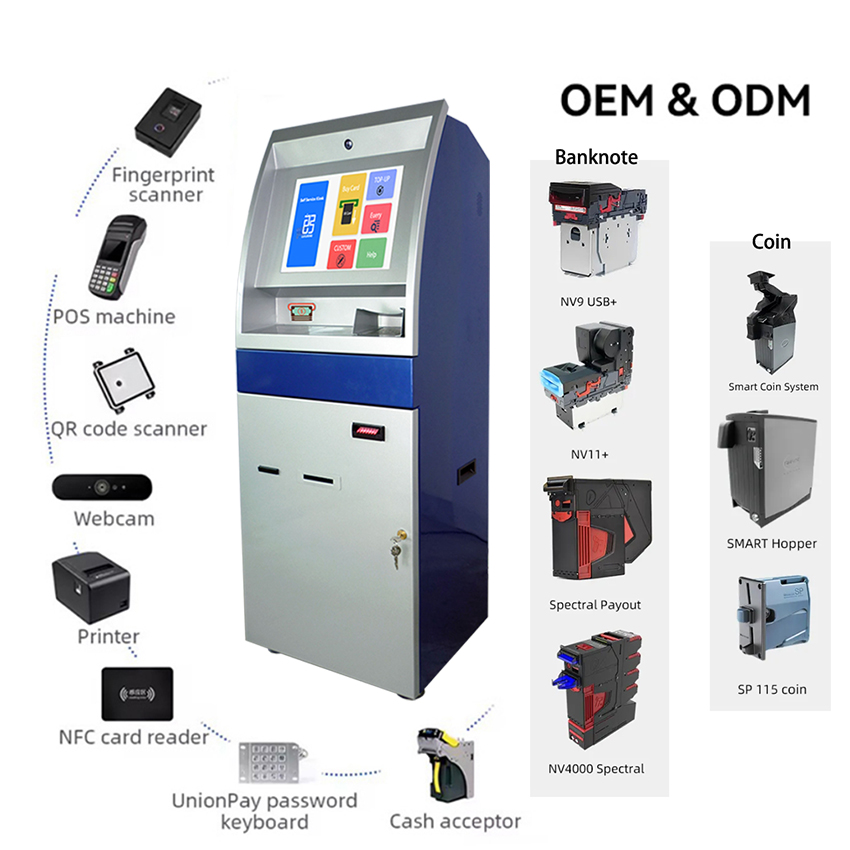 Bill Changer Payment Cash Deposit Dispenser Smart Bank VTM ATM Kiosk Solution Machine Custom Self- Service Payment Kiosk 4