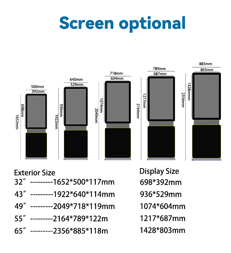 Luxuring Touch Screen All-In-One Advertising Kiosk Machine Floor Stand Rotatable 5