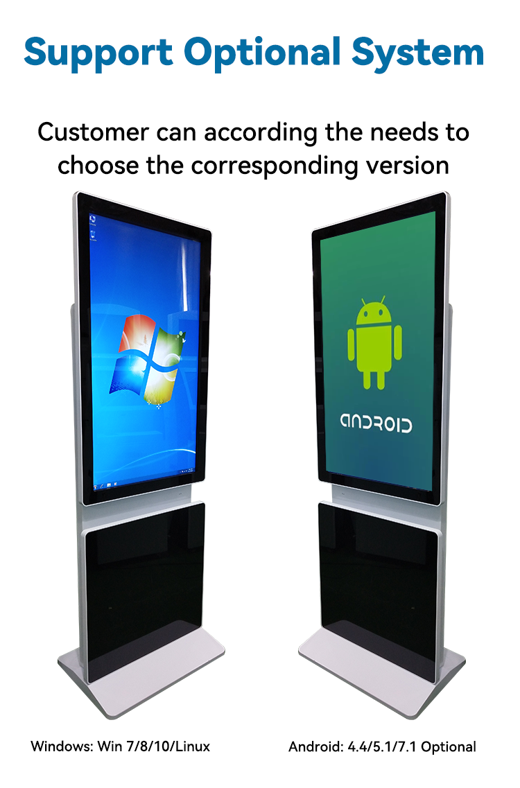 Luxuring Touch Screen All-In-One Advertising Kiosk Machine Floor Stand Rotatable 3