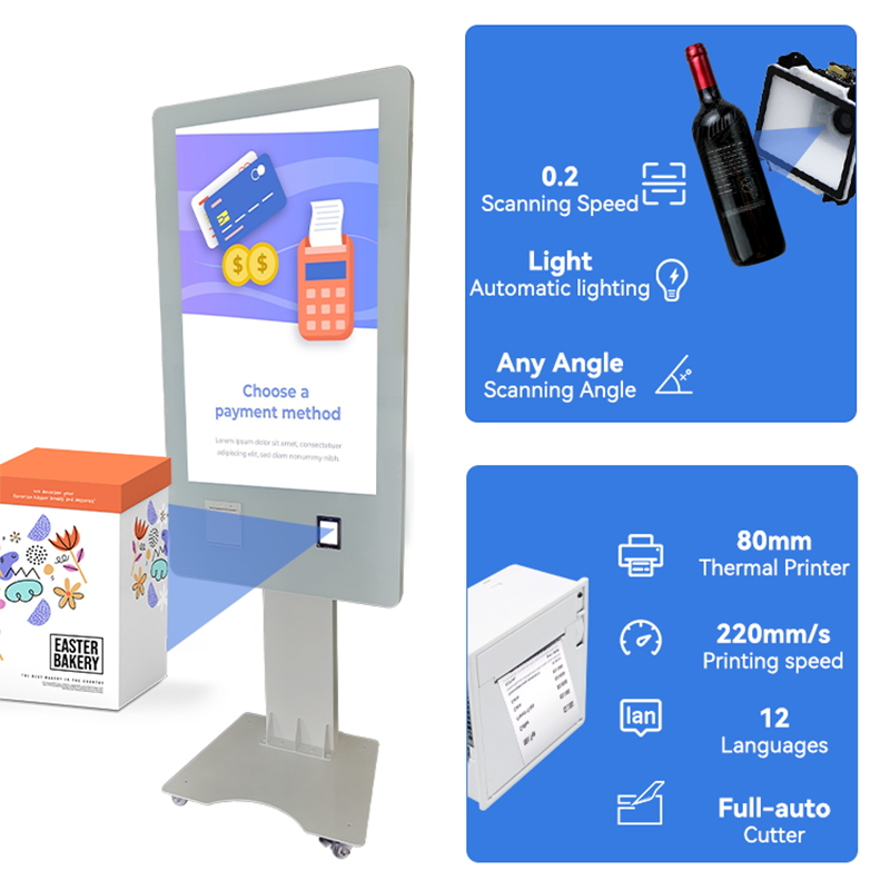 Smart Interactive Self Ordering Kiosk Payment Android Terminal Equipment Kiosk cash payment machine 5