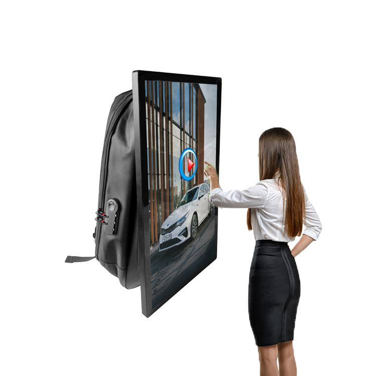 Portable Advertising And Promotion Use Backpack Billboard LCD Screen High Resolution Video advertising machine 3