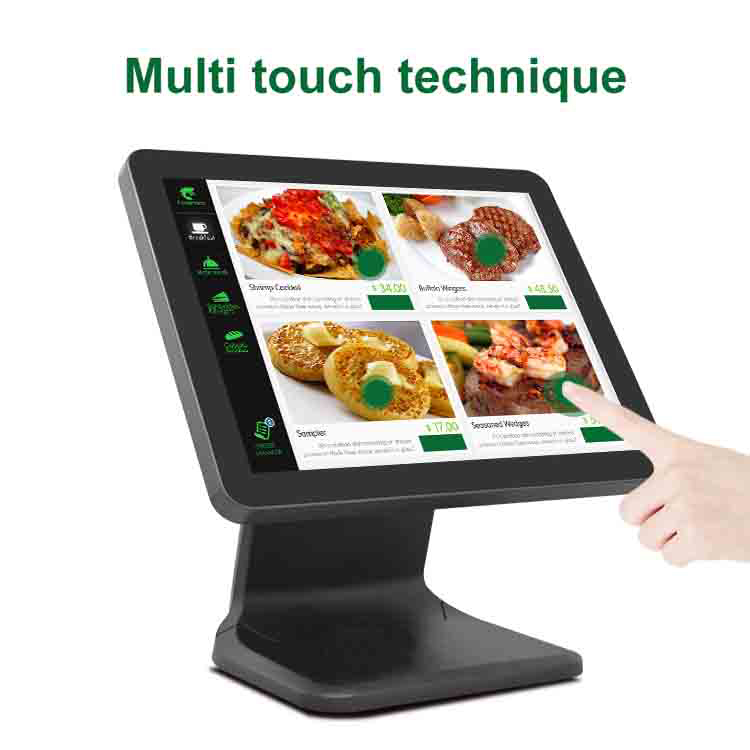 LX1563L POS Cash Register ALL in one HD Multi Touch Screen Cash Device support External Cash Box, Scanner, Printer 2