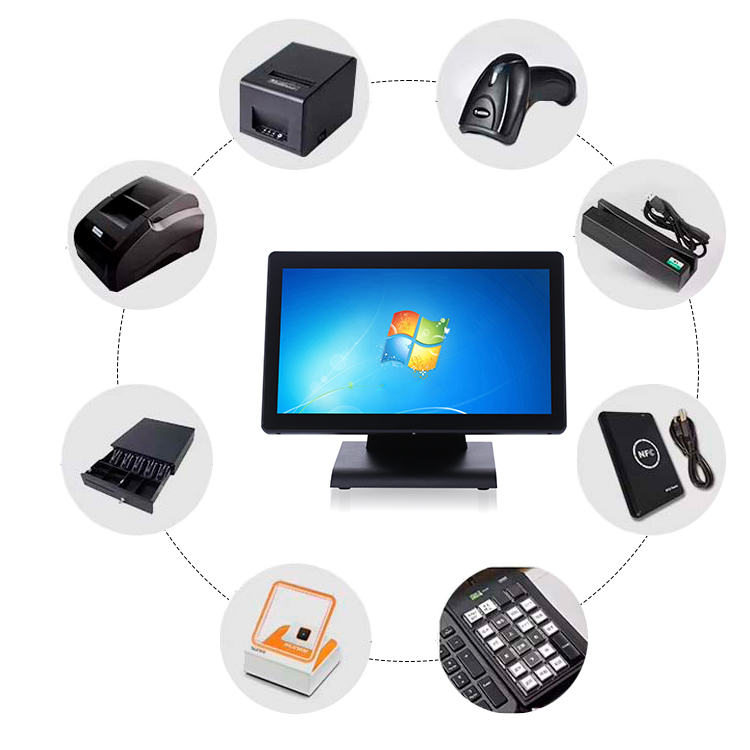 LX1561 supermarket restaurant digital payment kiosk cashier Pos cash register system machine 6