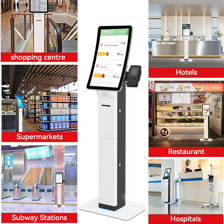 LX9045 Touch Screen Curved Self Service Payment Ordering Kiosk for Shop 7