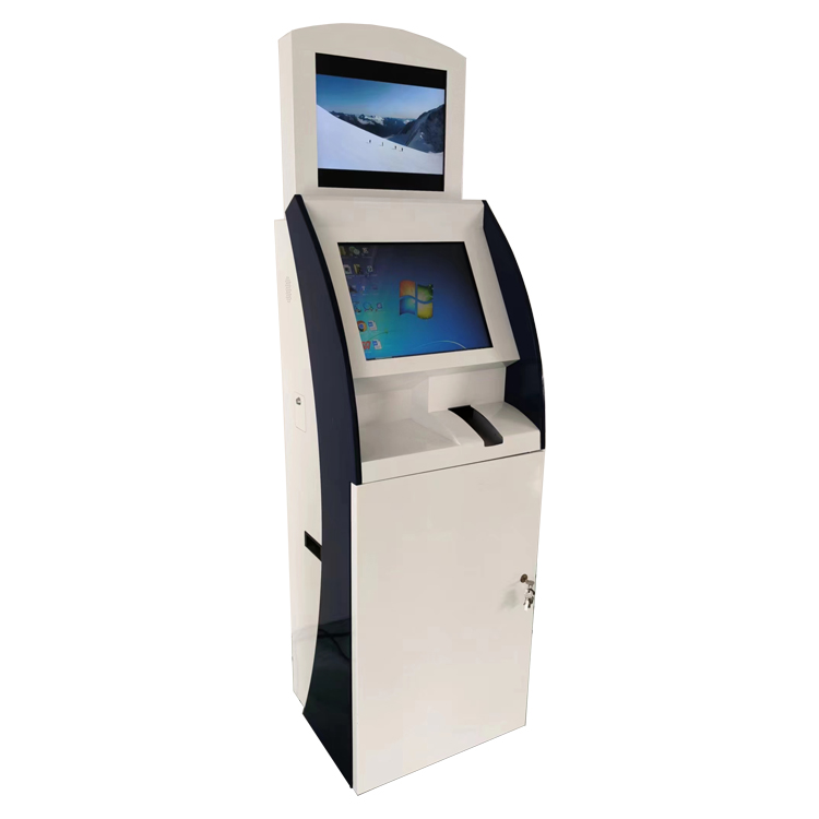 LX2038 Dual Screen Floor Standing hospital Touch Screen Self Service Top up  Payment Kiosk with POS Card reader 5