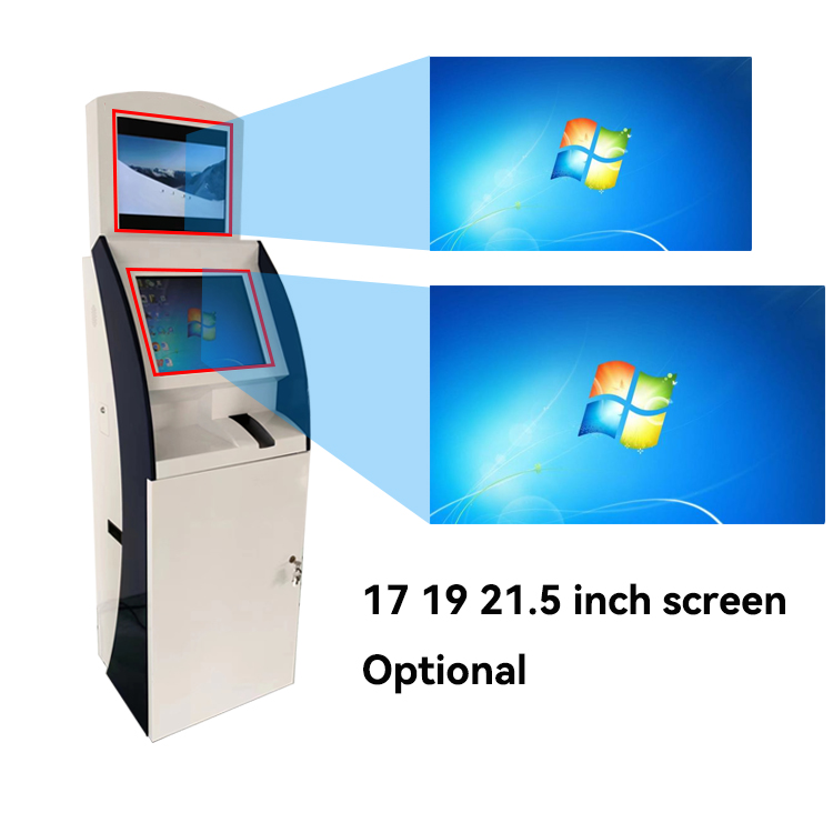 LX2038 Dual Screen Floor Standing hospital Touch Screen Self Service Top up  Payment Kiosk with POS Card reader 6