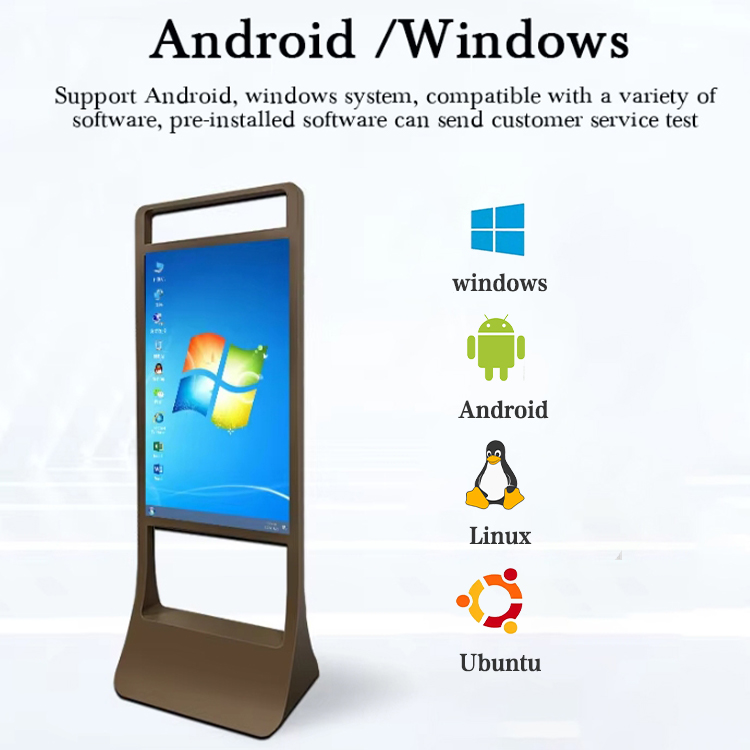 Indoor Digital Signage and Display Infrared Smart touch Screen Kiosk Floor standing digital display 5