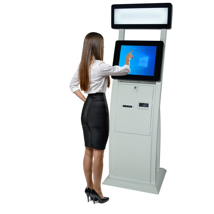LX9025 Ordering Kiosk Touch Screen Self Payment Kiosk Receipt Printer Bill Coin Acceptor Cash Payment Kiosk