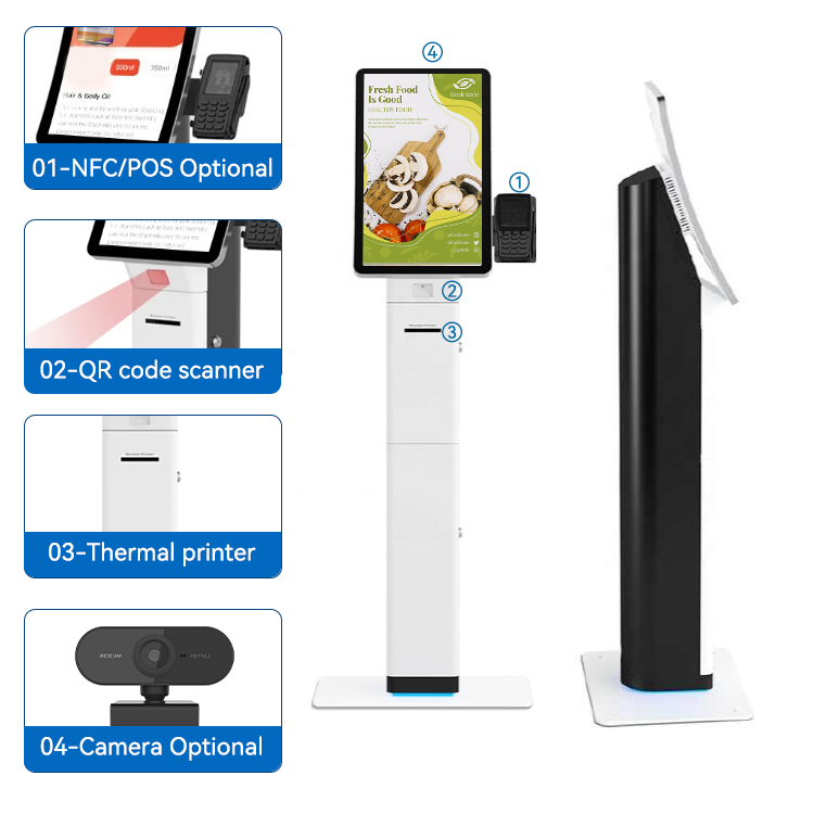 Cashless Queue up Self Service Online Ordering Automated advertising Terminal Interactive Touch Screen Mobile Payment Kiosk 7