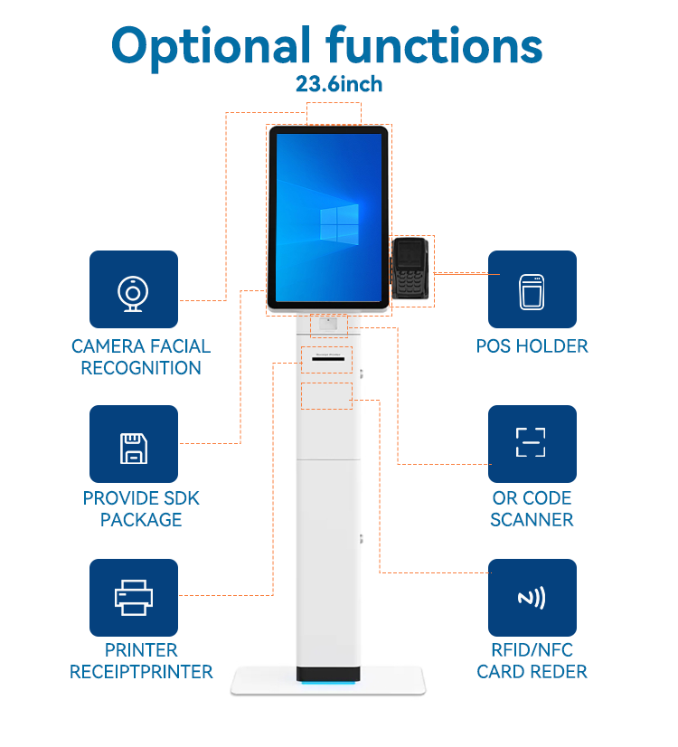 Cashless Queue up Self Service Online Ordering Automated advertising Terminal Interactive Touch Screen Mobile Payment Kiosk 8