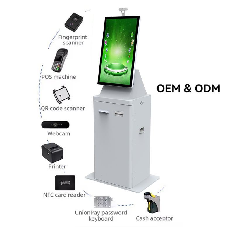 Touch Screen Self ordering payment hotel check in kiosk machine bill payment kiosk Card Reader cash Payment Kiosk Terminal