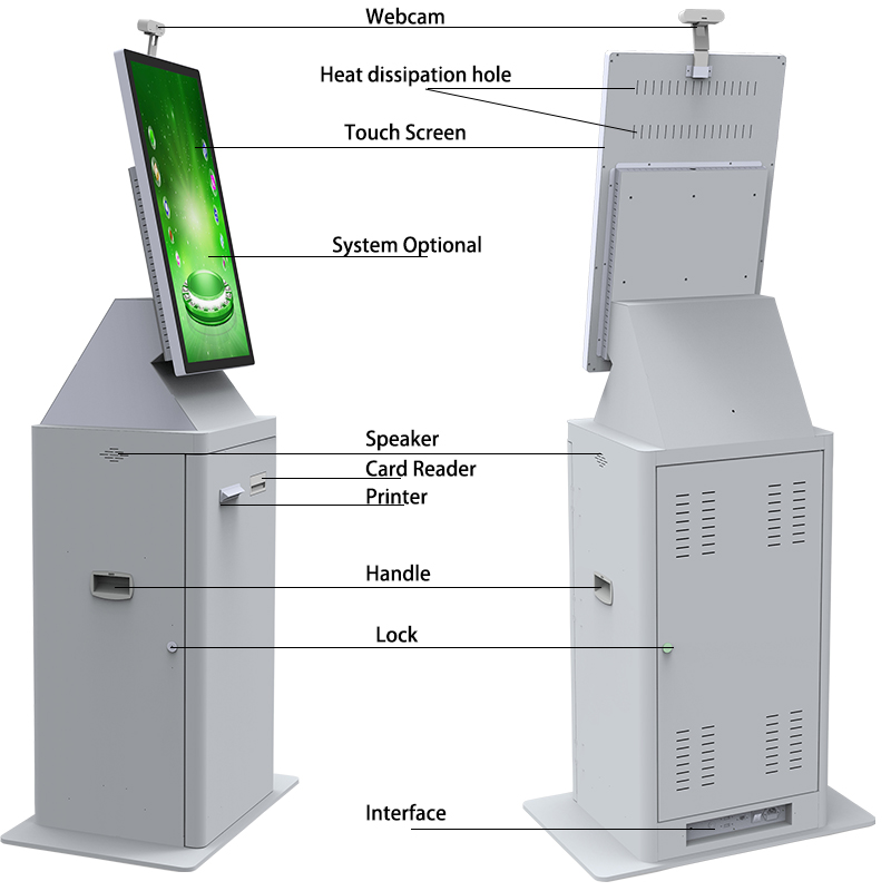 Front Panel Logo Receipt Printer Smart Coin Acceptor cash Recycler Currency Change Kiosk In Civil Service Center 4
