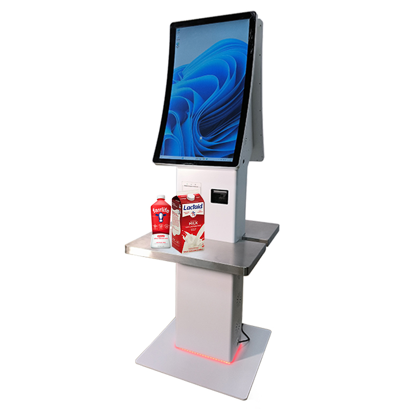 32-Inch Touchscreen POS Self-Checkout Terminal for Supermarket and Retail Store with Card Reader