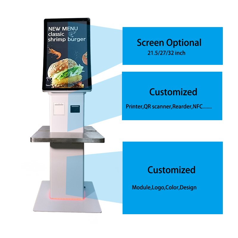 32-Inch Touchscreen POS Self-Checkout Terminal for Supermarket and Retail Store with Card Reader 5