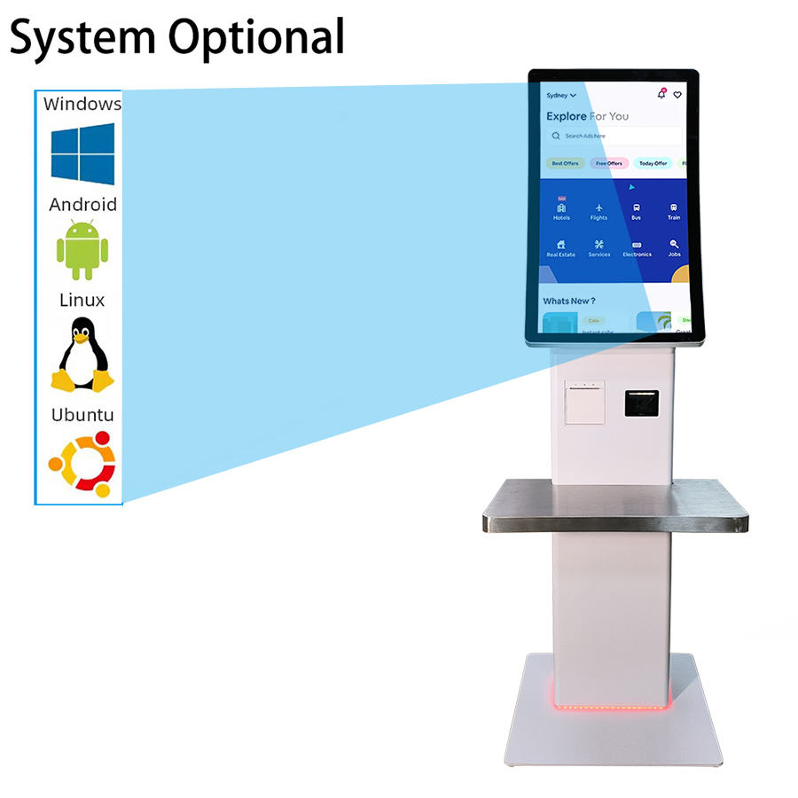 32 inch Touch Screen Self payment Android Wi-Fi Stand Kiosk Pos with 80MM thermal Printer Self-checkout Machine for Supermarket 4