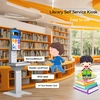 Self-service Reception Kiosks Hospital Registration School Library Self Check Kiosk with Passport Scanner Printer Payment 6