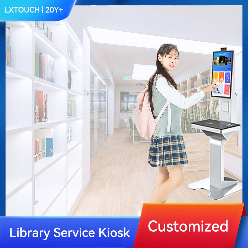 High School Library Self Service Borrow Return Book Kiosk Library Self Check Solutions Kiosk