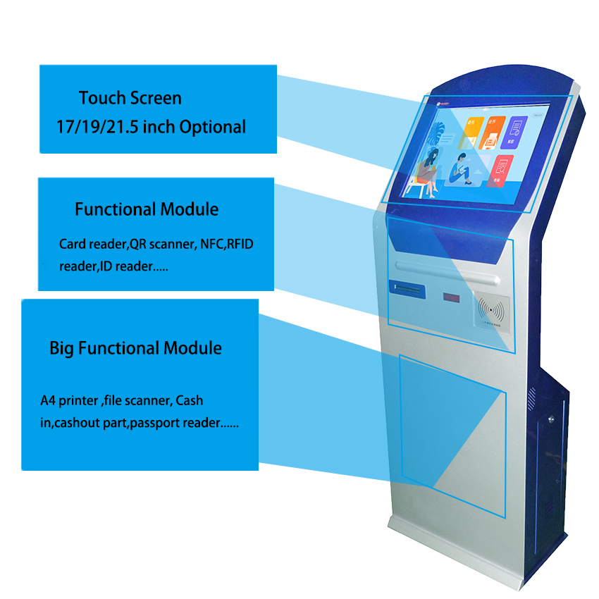 21.5 Inch Touchscreen Kiosk Multimedia Touch All in One Information Inquiry Machine Touch Screen Kiosks