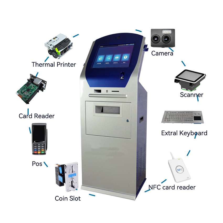 21.5 Inch Touchscreen Kiosk Multimedia Touch All in One Information Inquiry Machine Touch Screen Kiosks 3